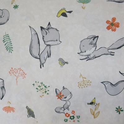 Zasłona dziecięca wzór lisy 123 – Zasłony – zdjęcie 1