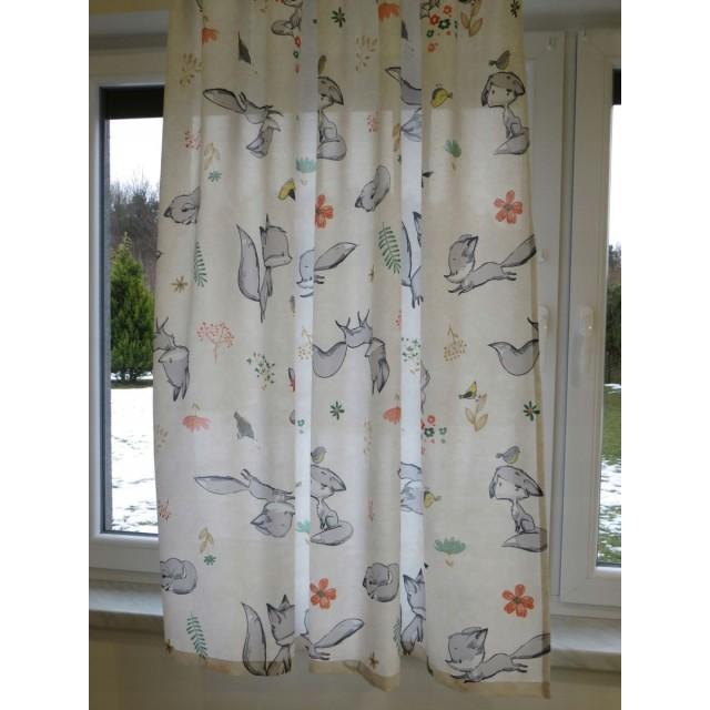 Zasłona dziecięca wzór lisy 123 – Zasłony – zdjęcie 3