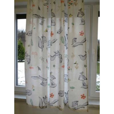 Zasłona dziecięca wzór lisy 123 – Zasłony – zdjęcie 3