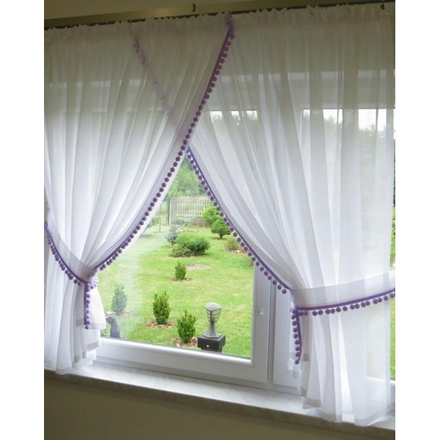 Prosta firana dziecięca pomponiki bąbelki 046 – Firany – zdjęcie 4