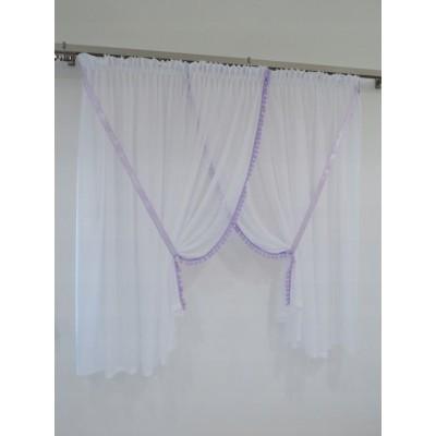 Prosta firana dziecięca pomponiki bąbelki 046 – Firany – zdjęcie 3