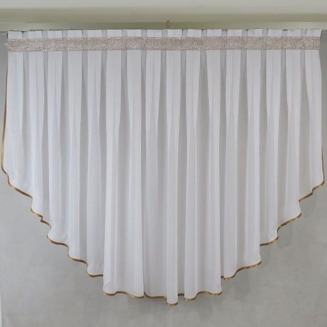 Firana z cyrkoniami biały woal sable 126 – Firany – zdjęcie 1
