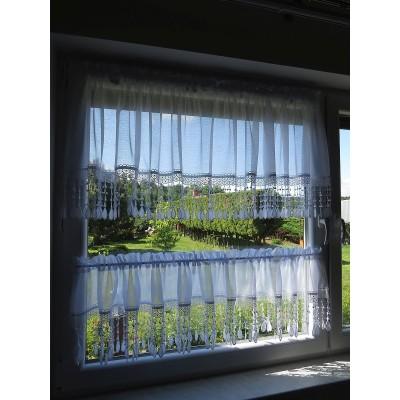 Firana zazdrostka do kuchni z gipiurą 010 – Do kuchni – zdjęcie 3