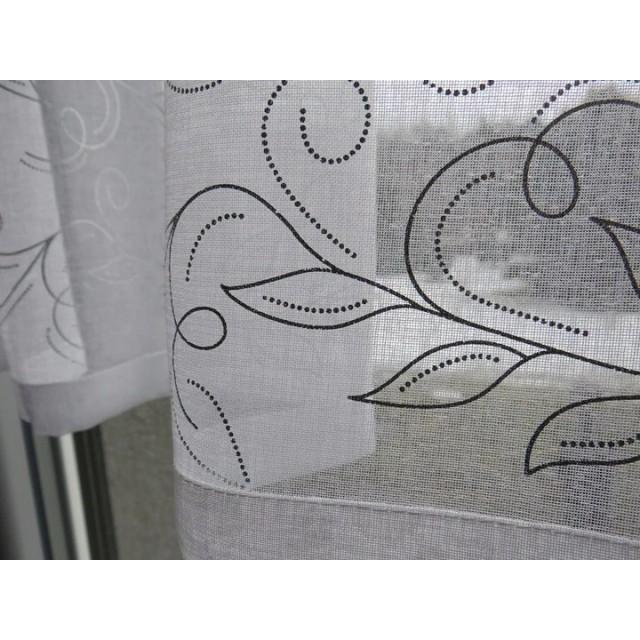 Firana zazdrostka do kuchni z srebrną aplikacją 133 – Do kuchni – zdjęcie 2