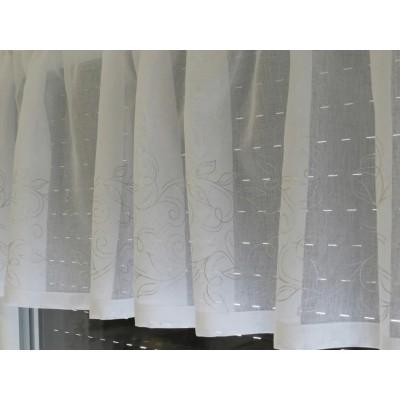 Firana zazdrostka do kuchni z srebrną aplikacją 133 – Do kuchni – zdjęcie 3