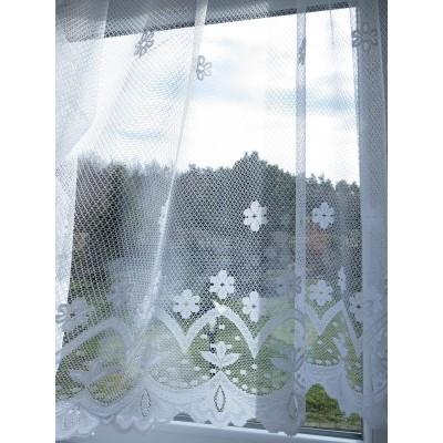 Tkanina firana żakardowa kwiatki 135 – Na metry – zdjęcie 3