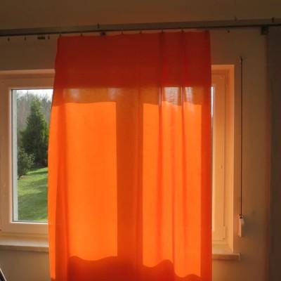 Tkanina zasłonowa pomarańczowa SHANTUNG 139 – Na metry – zdjęcie 2