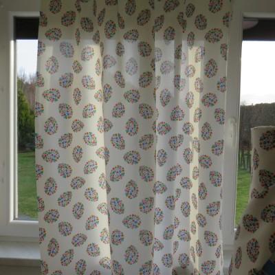 Tkanina dekoracyjna zasłonowa jajeczka Wielkanoc 144 – Na metry – zdjęcie 2