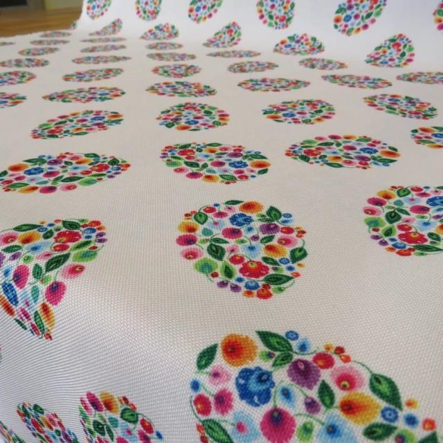 Tkanina dekoracyjna zasłonowa jajeczka Wielkanoc 144 – Na metry – zdjęcie 5