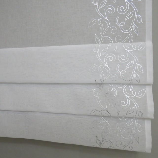 Firana ekran panelowy z srebrną aplikacją 128 – Firany – zdjęcie 1