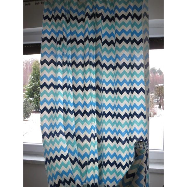 Zasłona wzór zyg zak 145 – Zasłony – zdjęcie 3