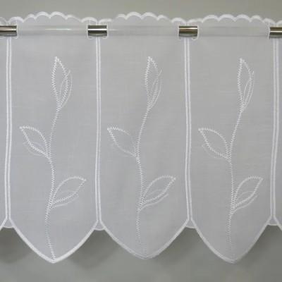 Firana zazdrostka biała gałązki 149 – Do kuchni – zdjęcie 1