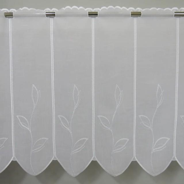 Firana zazdrostka biała gałązki 149 – Do kuchni – zdjęcie 2