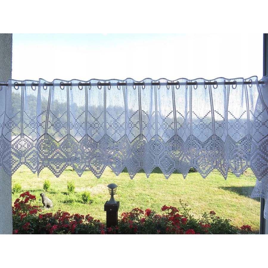 Firana zazdrostka do kuchni z gipiurą 153 – Do kuchni – zdjęcie 3