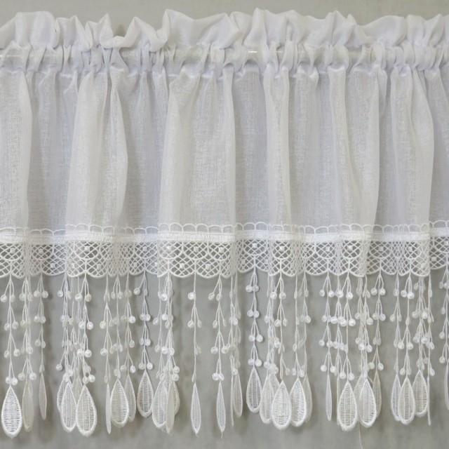 Firana zazdrostka do kuchni z gipiurą 010 – Do kuchni – zdjęcie 1