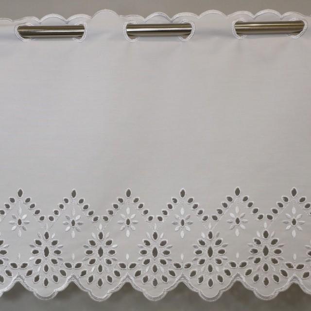 Firana zazdrostka do kuchni z haftem biała 161 – Do kuchni – zdjęcie 1