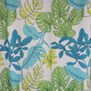 Zasłona liście monstera jasno szara 162 – Zasłony – zdjęcie 1