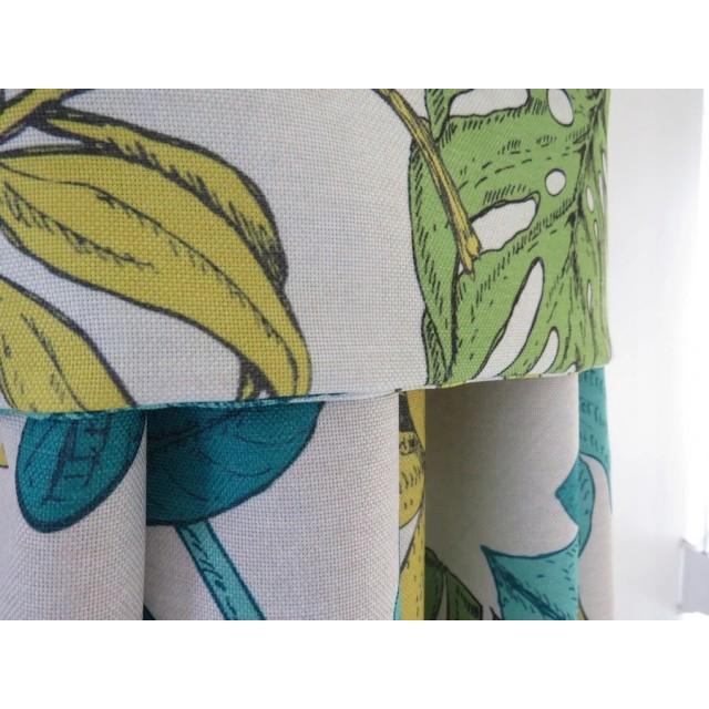 Zasłona liście monstera jasno szara 162 – Zasłony – zdjęcie 3