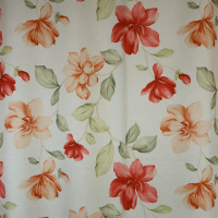 Zasłona beżowa w kwiaty 163 – Zasłony – zdjęcie 1