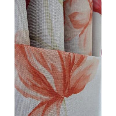 Zasłona beżowa w kwiaty 163 – Zasłony – zdjęcie 3