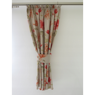 Zasłona beżowa w kwiaty 163 – Zasłony – zdjęcie 4