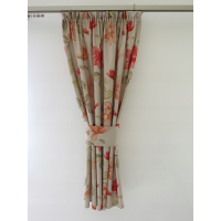 Zasłona beżowa w kwiaty 163 – Zasłony – zdjęcie 4