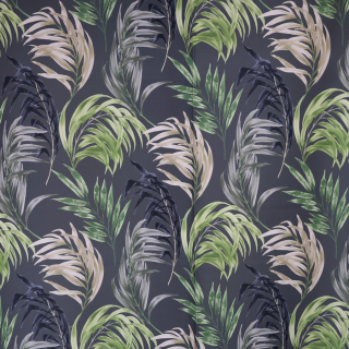 Zasłona palmy ciemno szara styl skandynawski 166 – Zasłony – zdjęcie 1