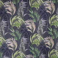 Zasłona palmy ciemno szara styl skandynawski 166 – Zasłony – zdjęcie 1