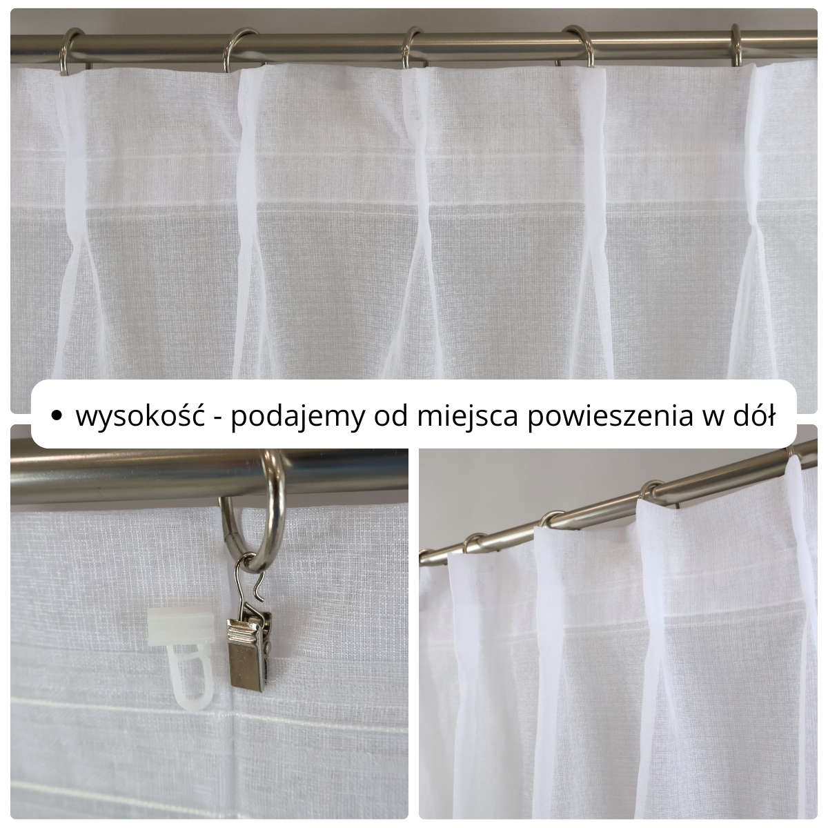 Pojedyncza zakładka marszczenie 1:1,5