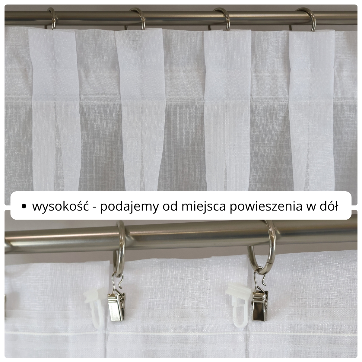 Podwójna zakładka marszczenie 1:2